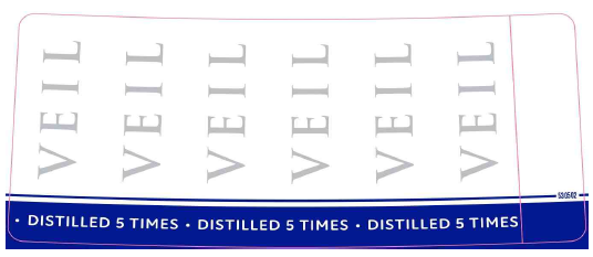 TABC label artwork for VEIL PEACH