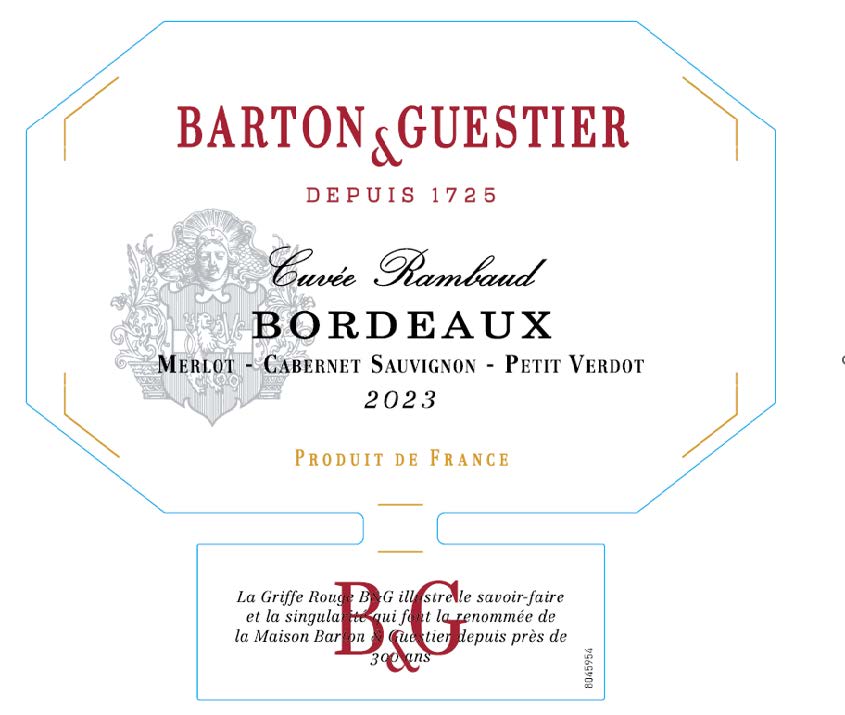 TABC label artwork for BARTON & GUESTIER BORDEAUX