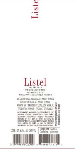 TABC label artwork for LISTEL GRAIN DE GRIS