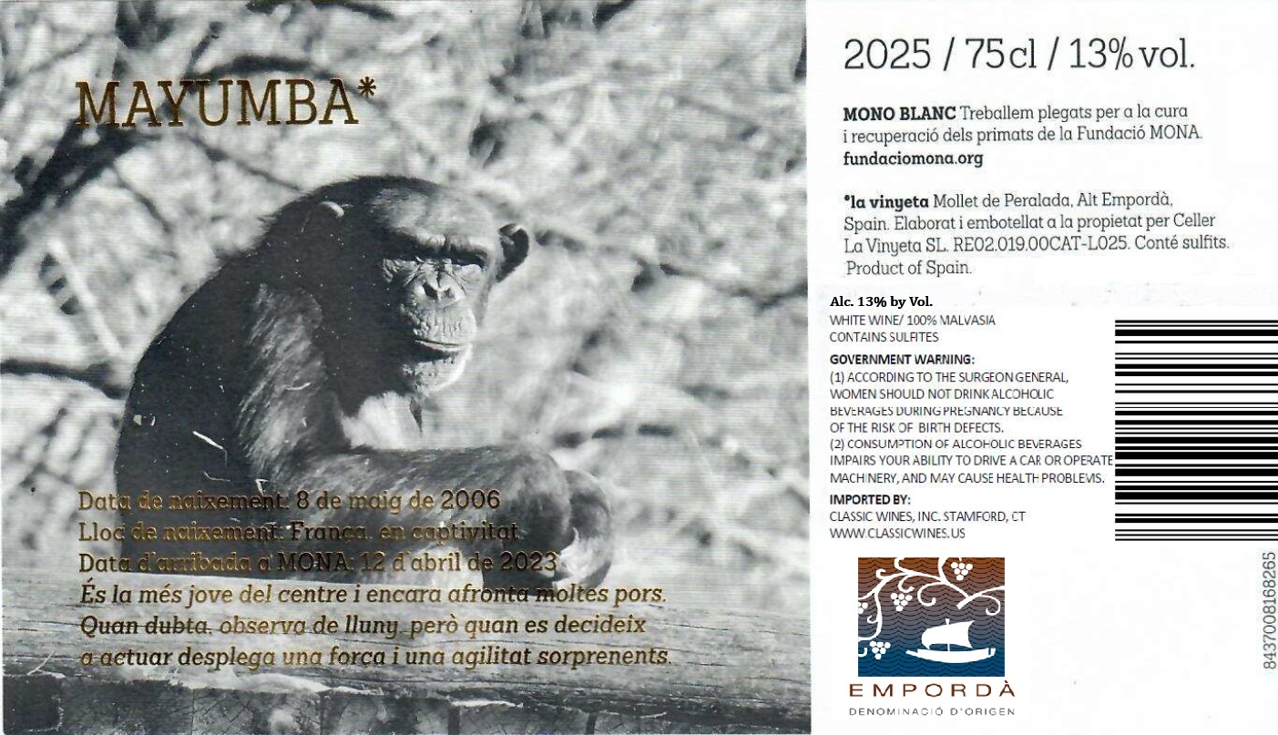 TABC label artwork for Mono Blanc Mayumba