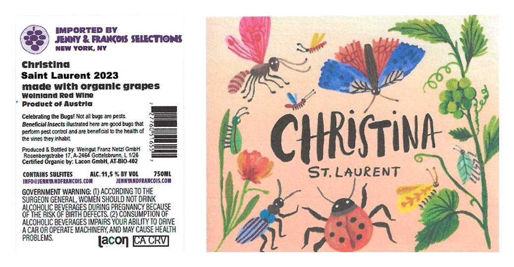 TABC label artwork for Christina, St Laurent MOG