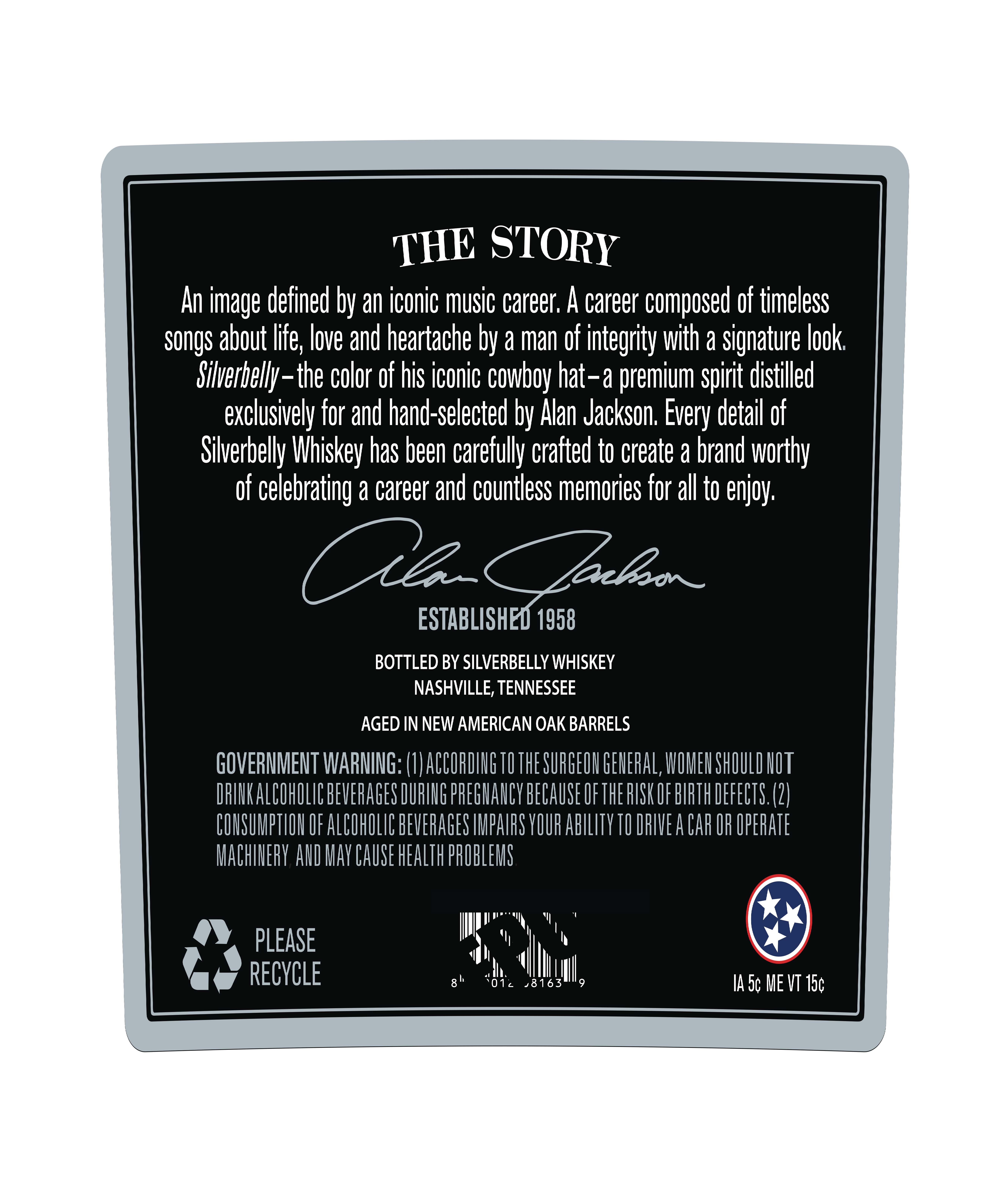 TABC label artwork for Silverbelly Barrel Proof