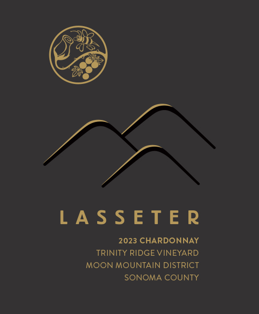 TABC label artwork for Lasseter Chardonnay, Moon Mountain District, Trinity Ridge Vineyard