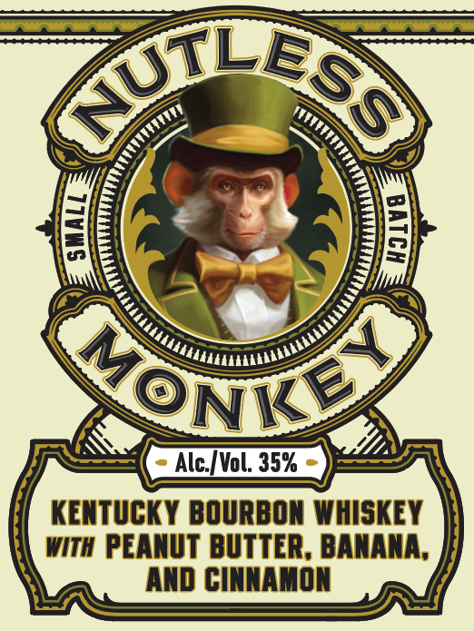 TABC label artwork for DIVINE SPIRITS NUTLESS MONKEY 50 ML