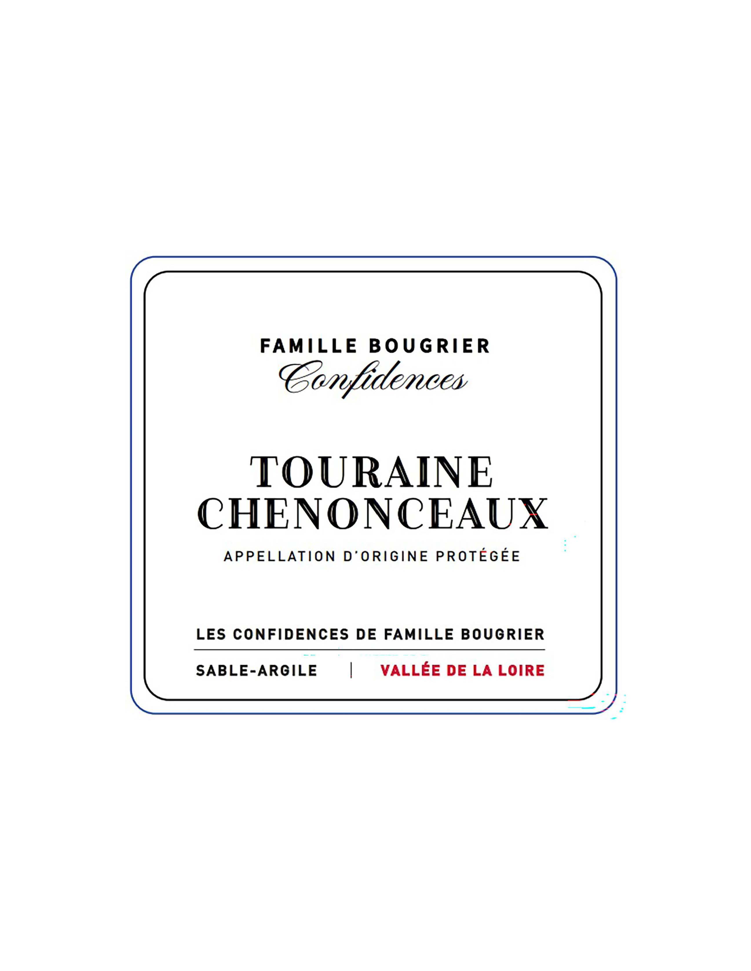 TABC label artwork for Bougrier Confidences Touraine Chenonceaux