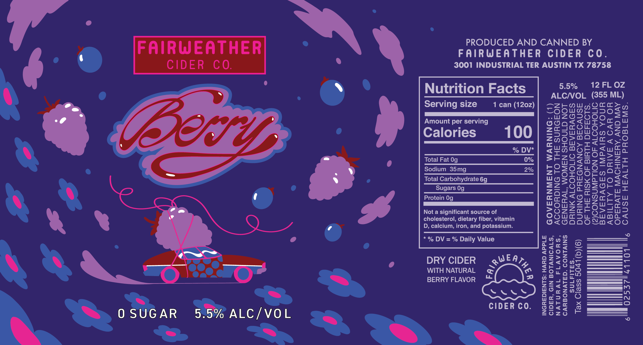 TABC label artwork for Berry