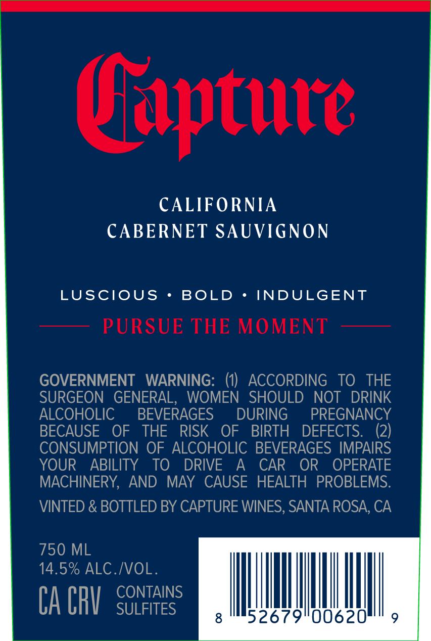 TABC label artwork for Capture Cabernet Sauvignon California