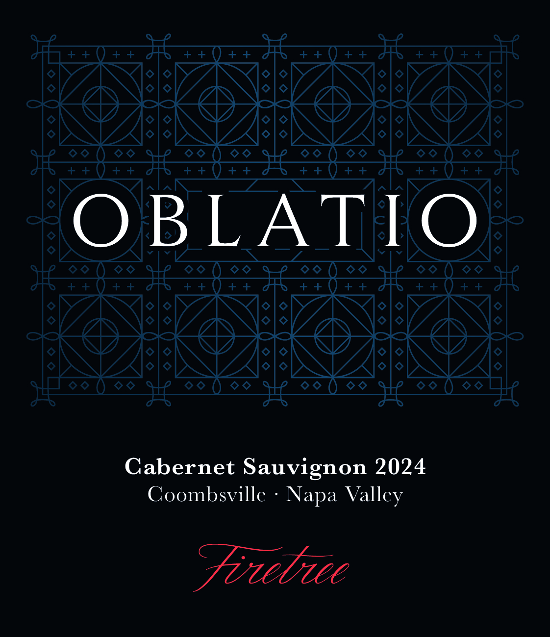 TABC label artwork for Firetree Vineyards Oblatio Cabernet Sauvignon 2024