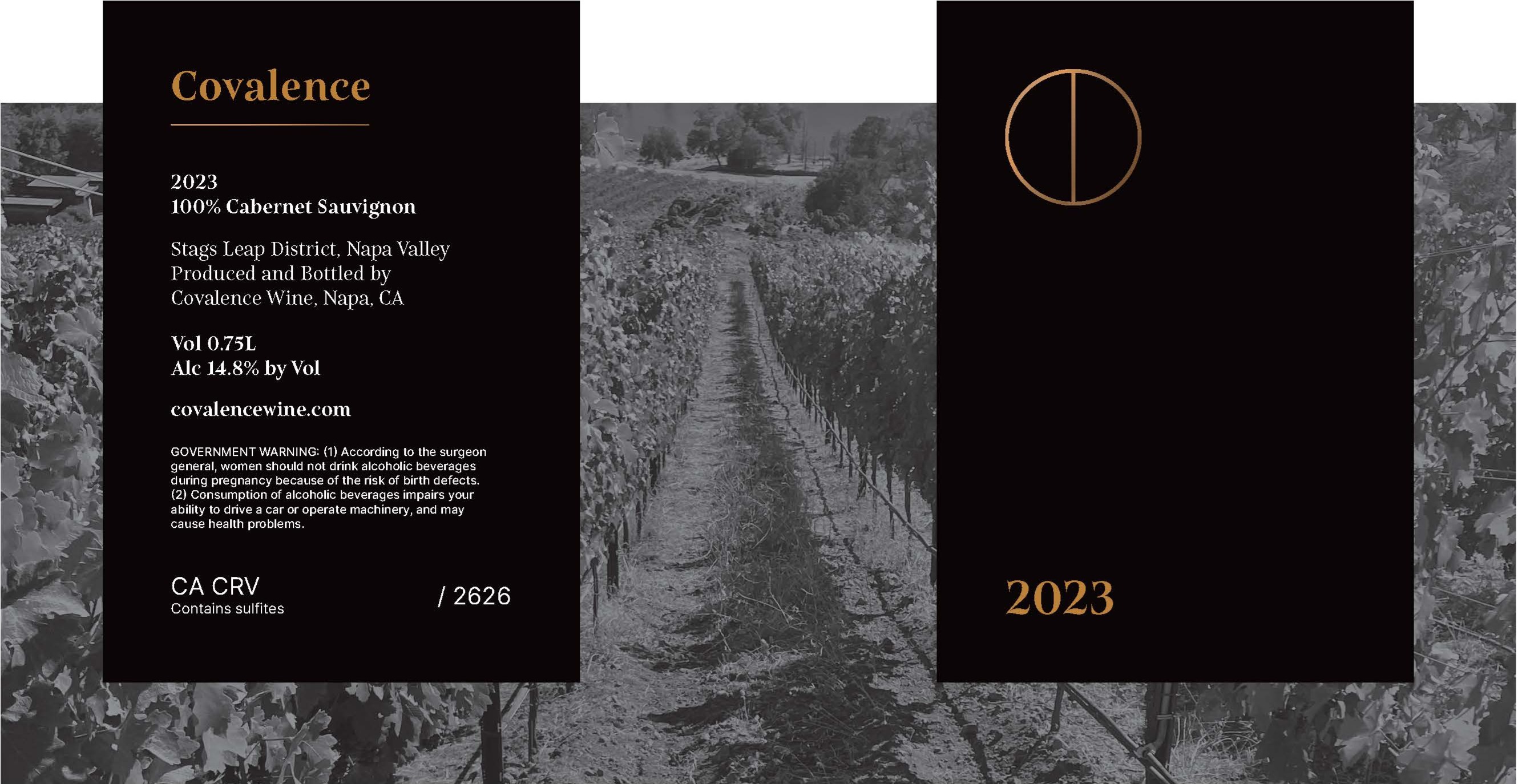 TABC label artwork for Covalence Cabernet Sauvignon Stags Leap District 2023