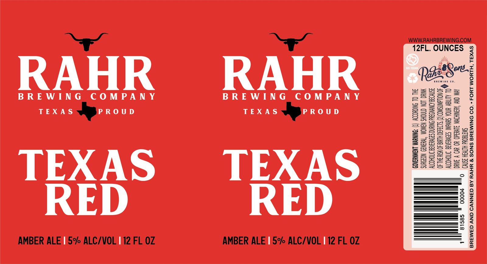 TABC label artwork for Texas Red