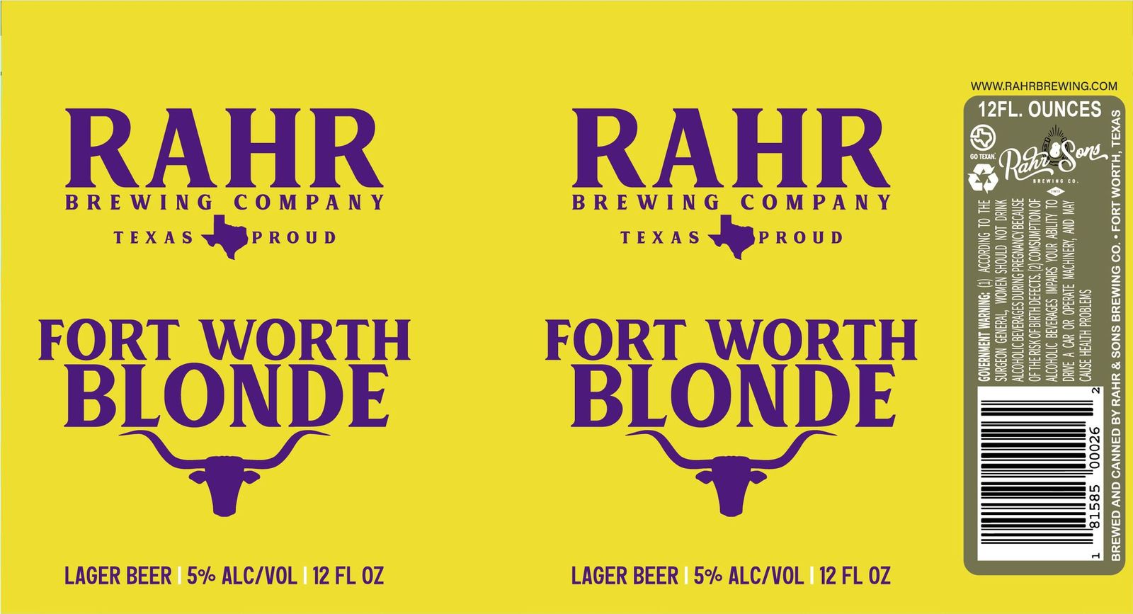 TABC label artwork for Fort Worth Blonde