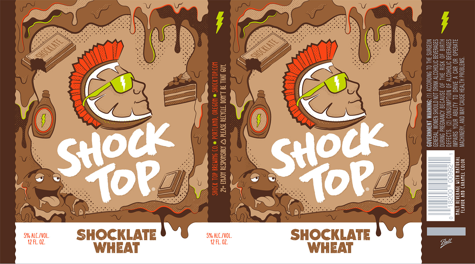 TABC label artwork for Shocktop Shocklate Wheat