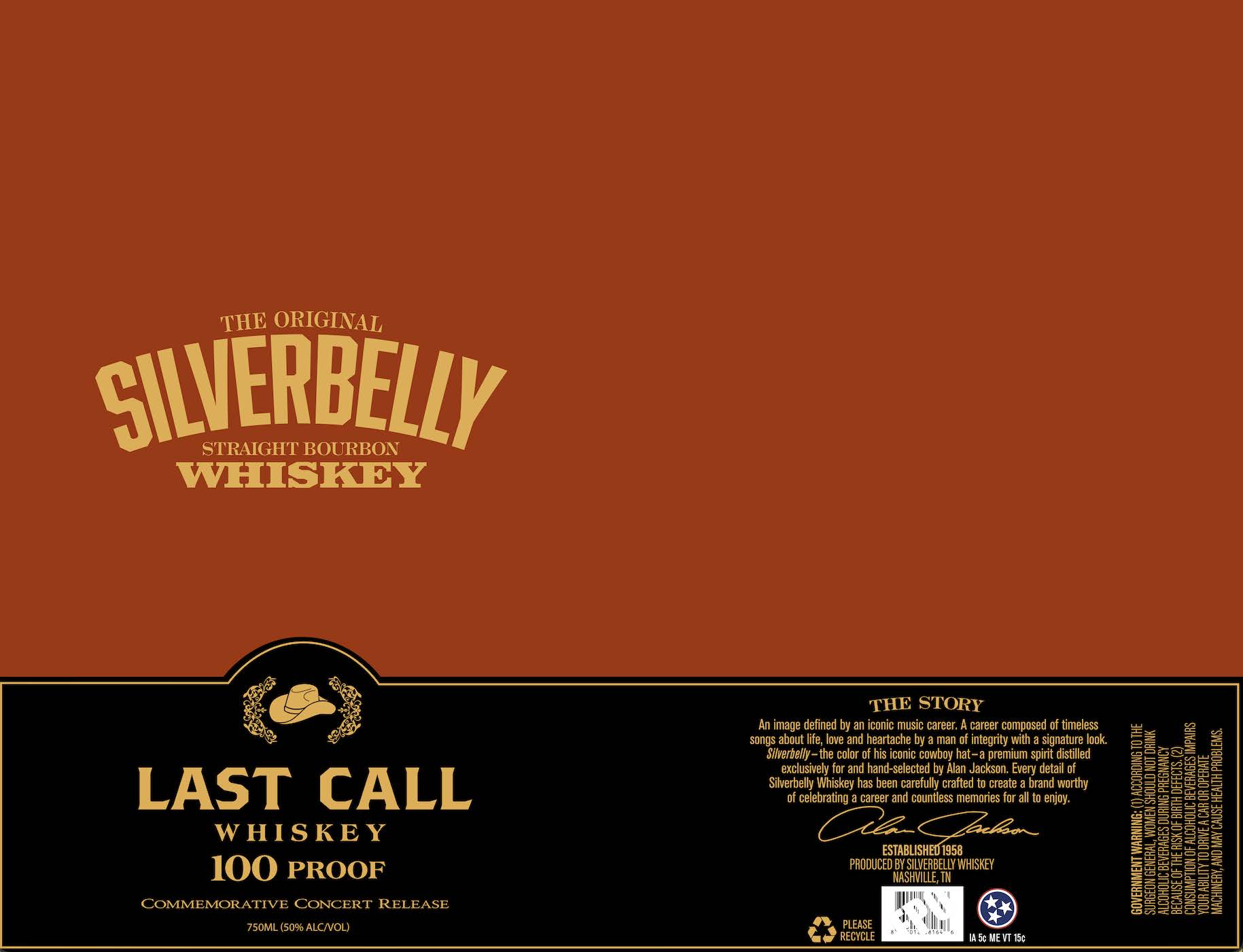 TABC label artwork for Silverbelly Straight Bourbon Whiskey (Last Call)