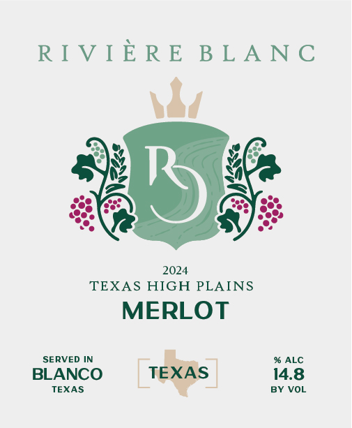 TABC label artwork for Riviere blanc Merlot