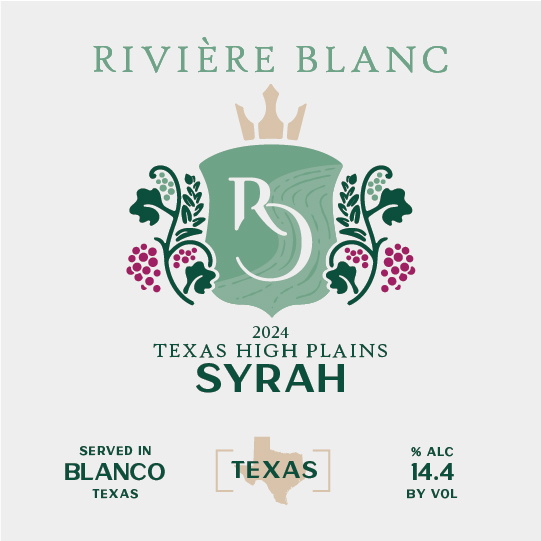 TABC label artwork for Riviere Blanc Syrah