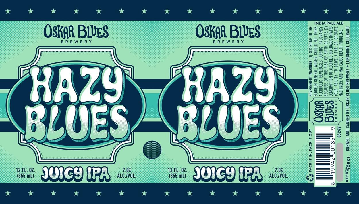 TABC label artwork for Hazy Blues