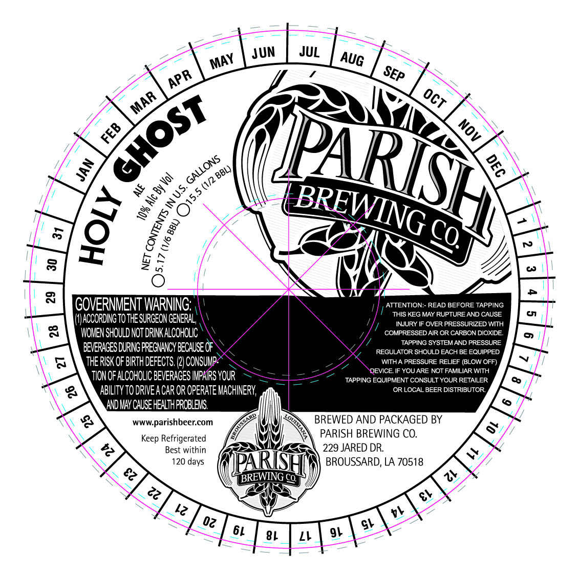 TABC label artwork for Holy Ghost