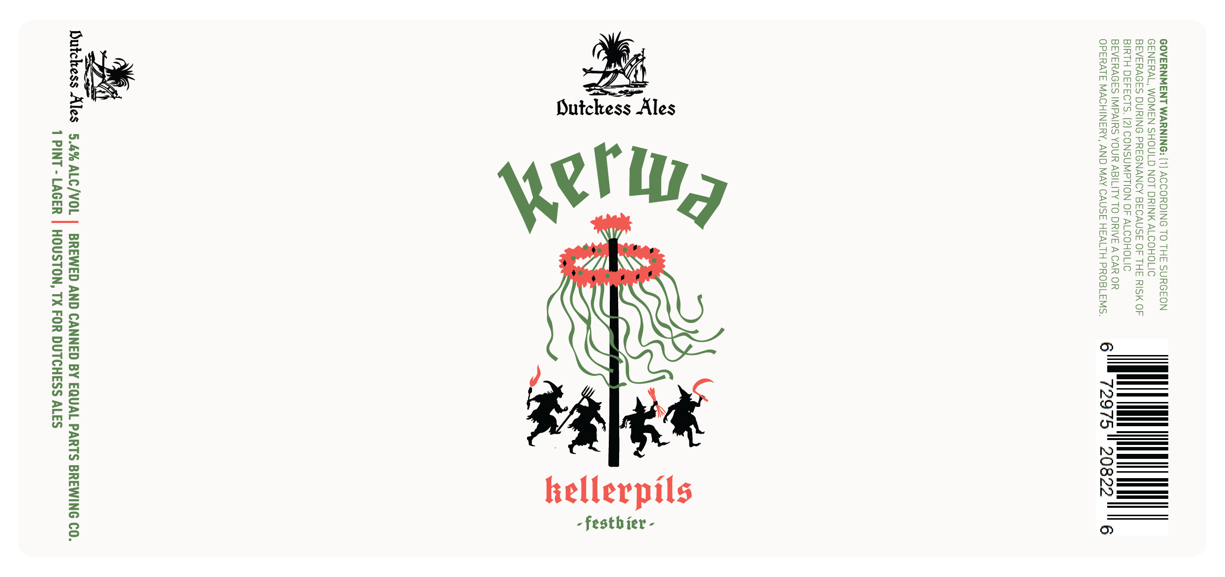 TABC label artwork for DUTCHESS ALES KERWA