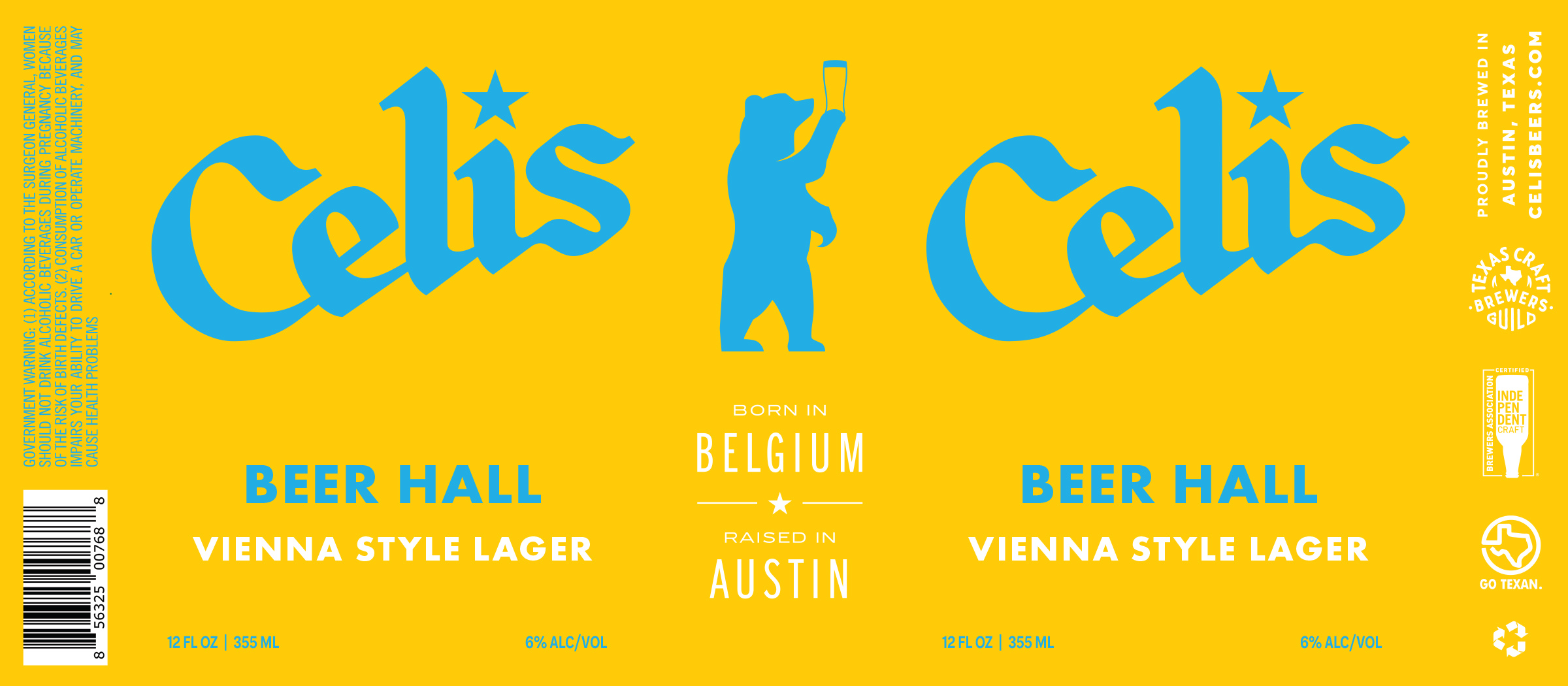 TABC label artwork for Celis Beer Hall