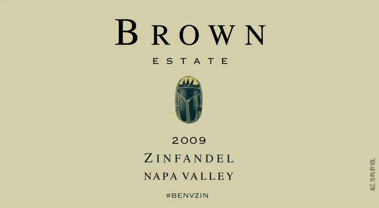 TABC label artwork for Brown Estate Zinfandel