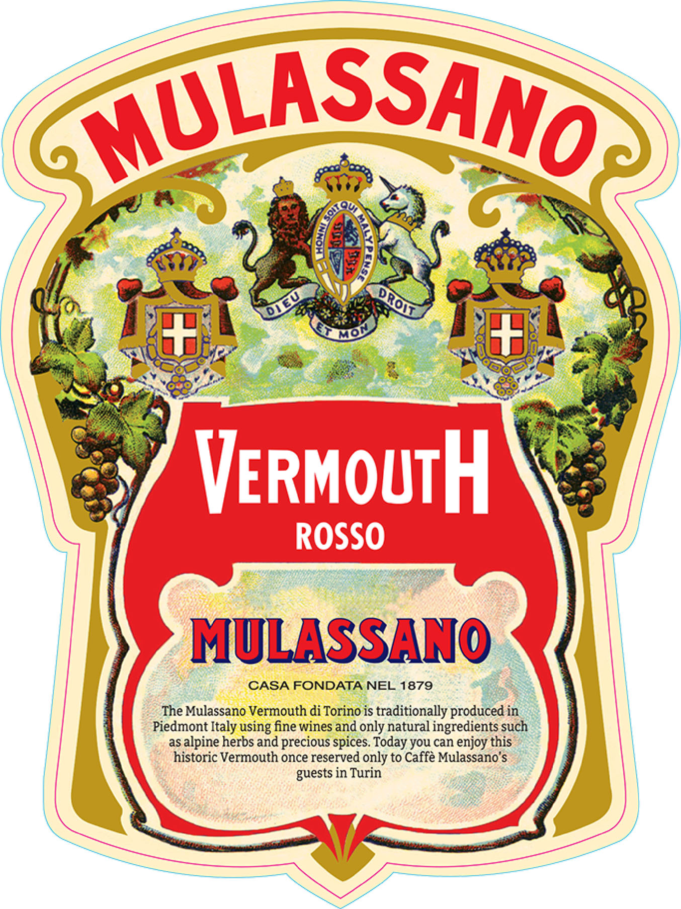 TABC label artwork for Mulassano Rosso