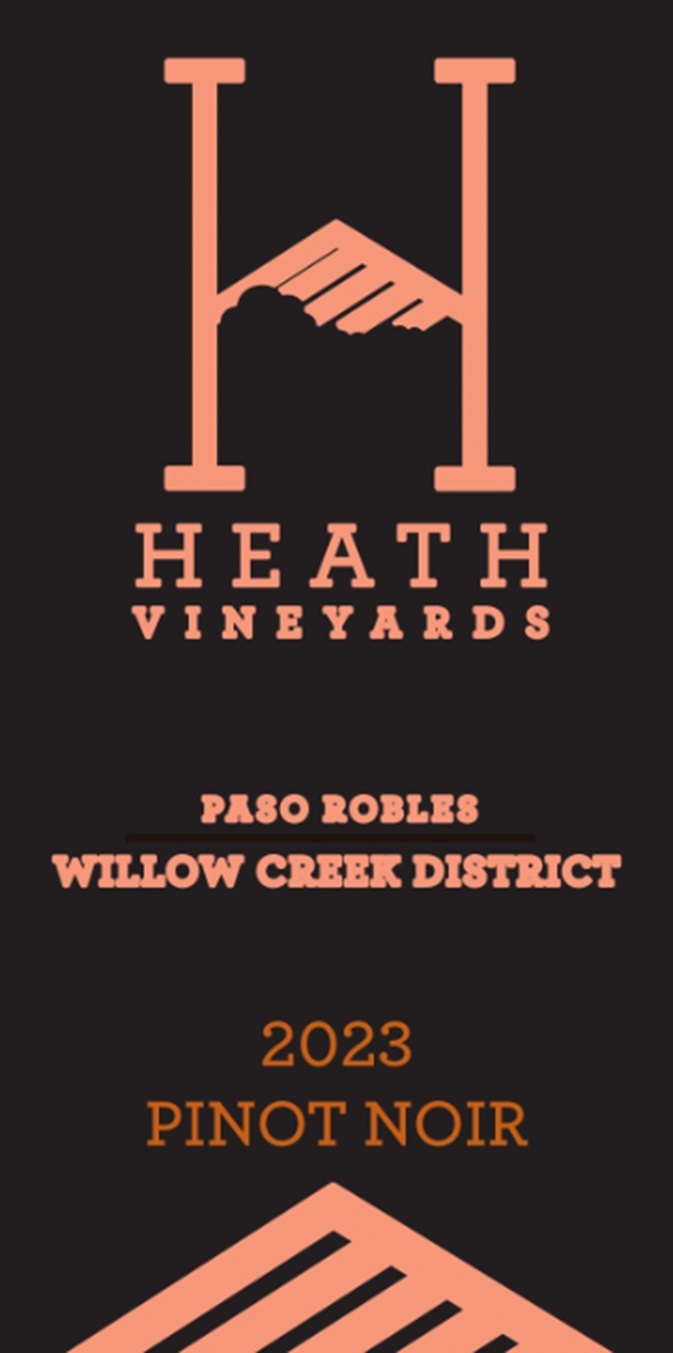 TABC label artwork for 2023 Pinot Noir