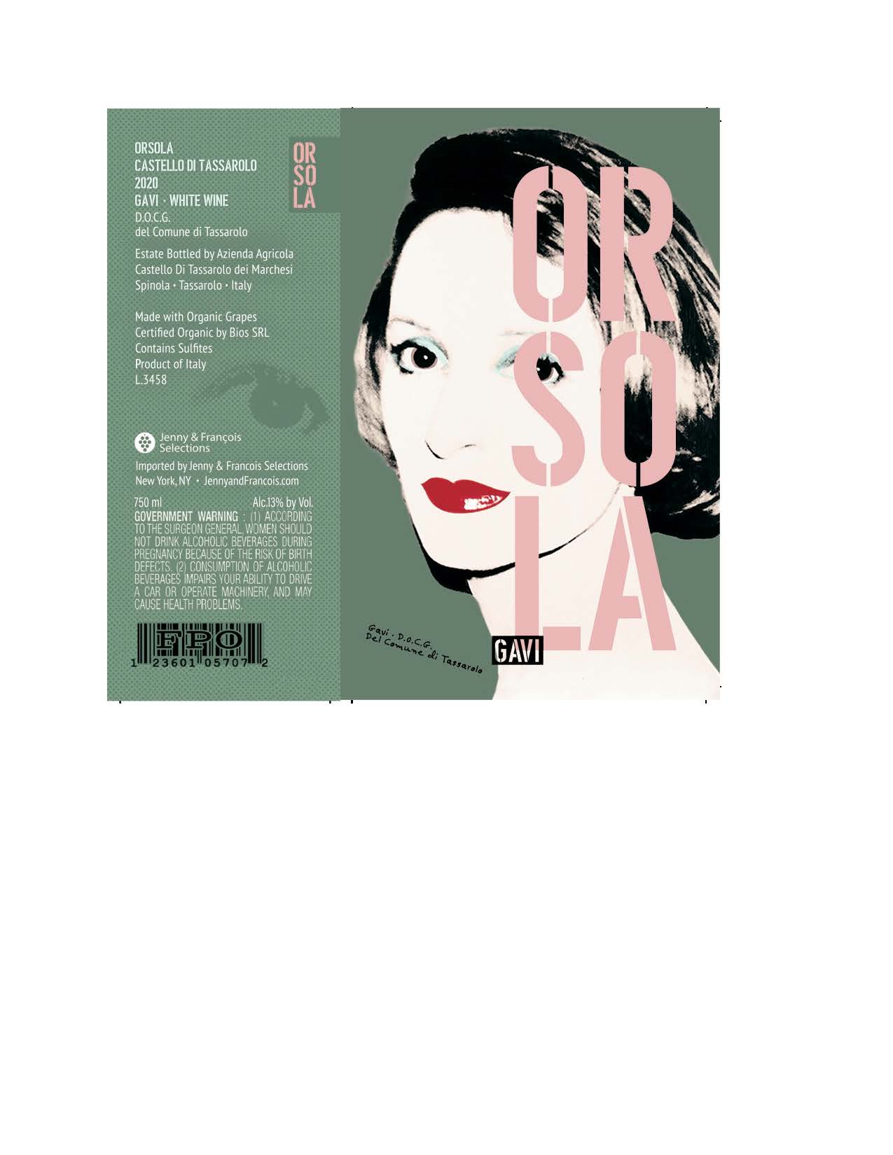 TABC label artwork for Orsola, Gavi MOG