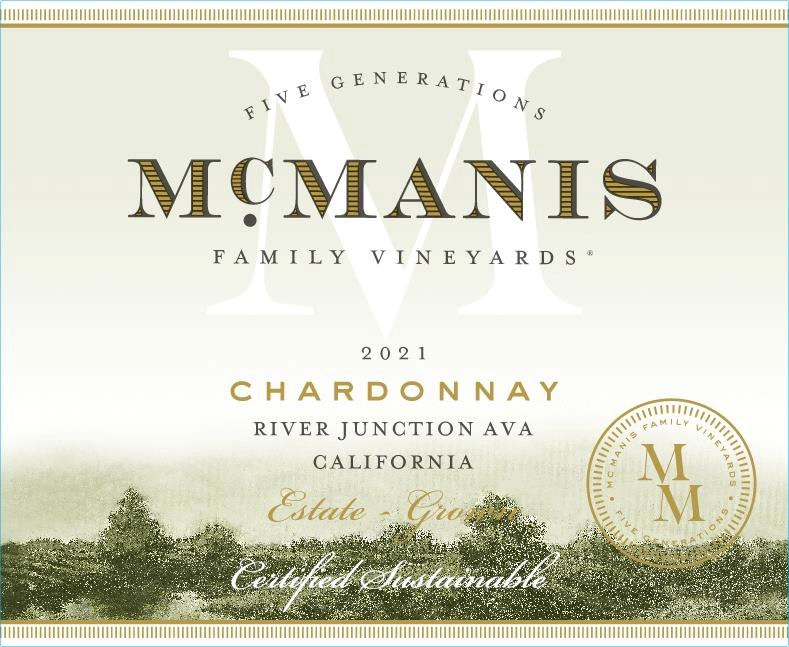 TABC label artwork for McManis Family Vineyards Chardonnay River Junction