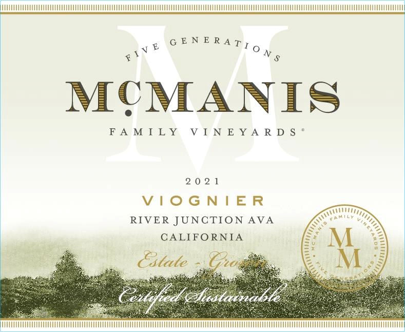 TABC label artwork for McManis Family Vineyards Viognier River Junction