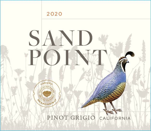 TABC label artwork for Sand Point Pinot Grigio California