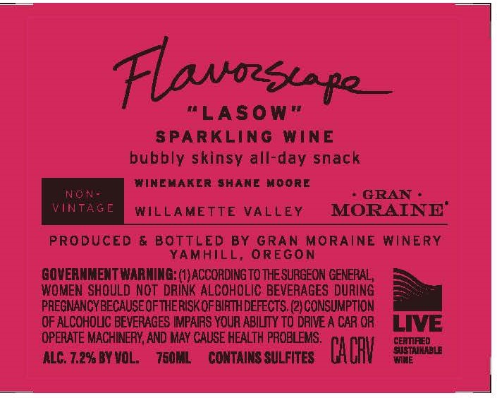 TABC label artwork for GRAN MORAINE FLAVORSCAPE WILLAMETTE VALLEY SPARKLING WINE