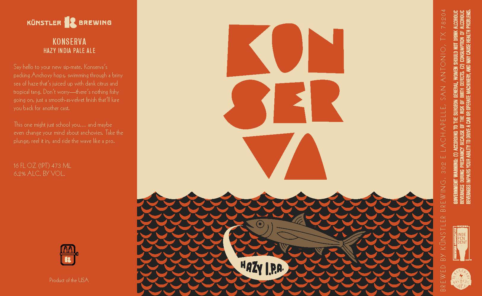 TABC label artwork for Konserva
