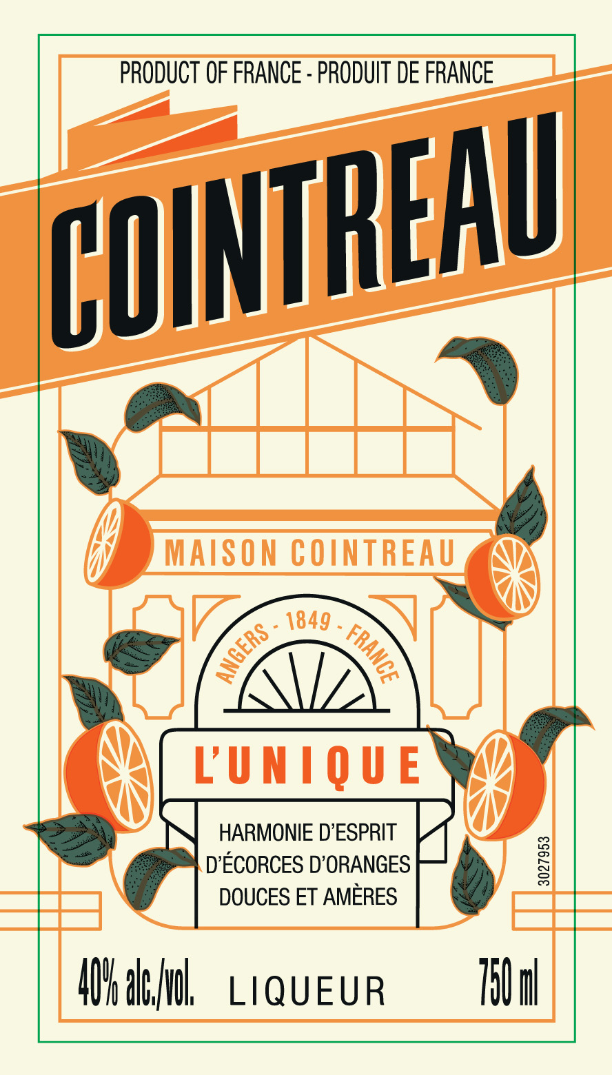 TABC label artwork for Cointreau
