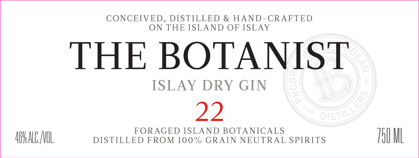 TABC label artwork for The Botanist Islay Dry Gin