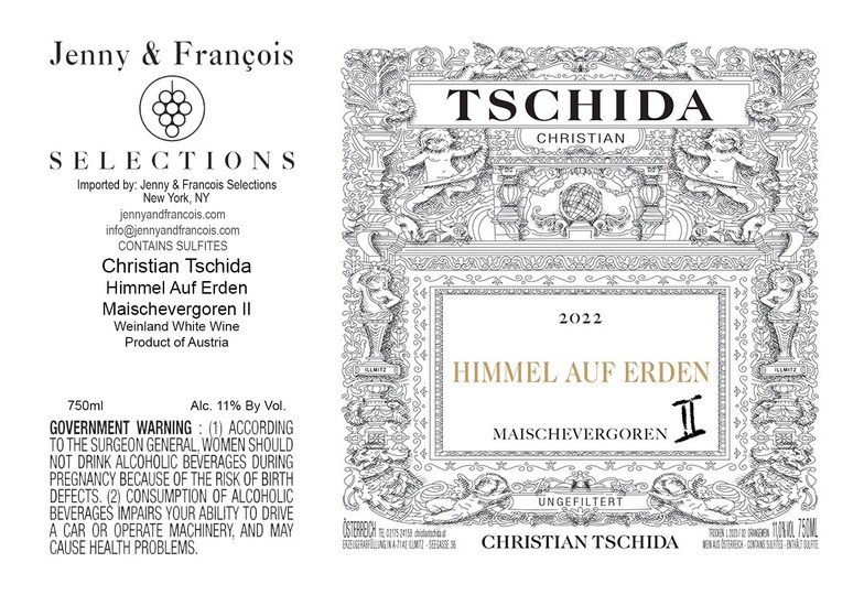 TABC label artwork for Christian Tschida, Himmel Auf Erden II Maischevergoren