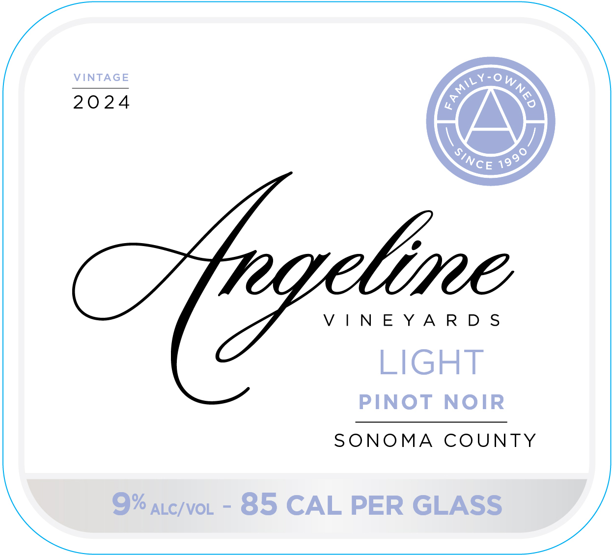 TABC label artwork for ANGELINE VINEYARDS Pinot Noir Light Sonoma County