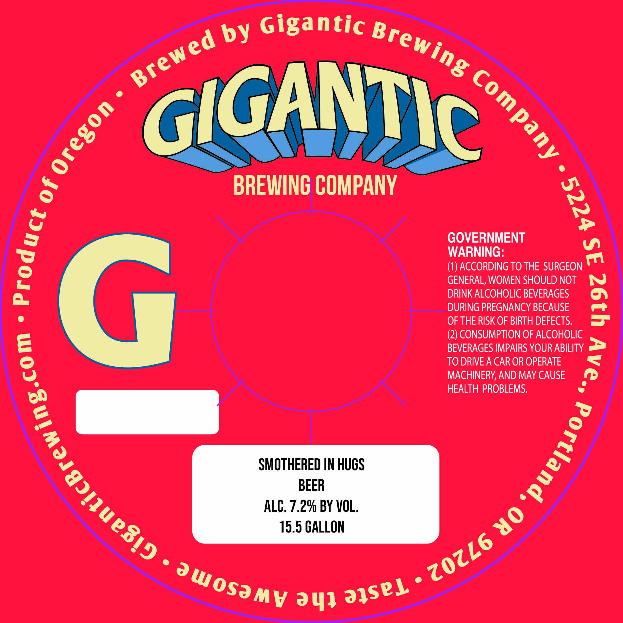 TABC label artwork for Smothered in Hugs