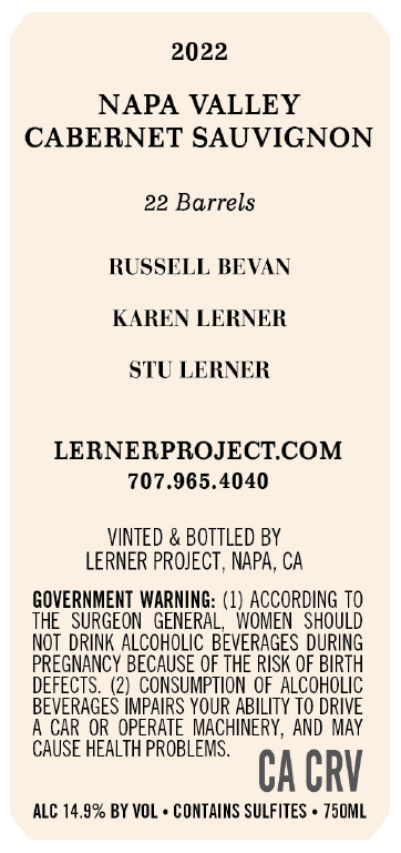 TABC label artwork for Lerner Project - RKS