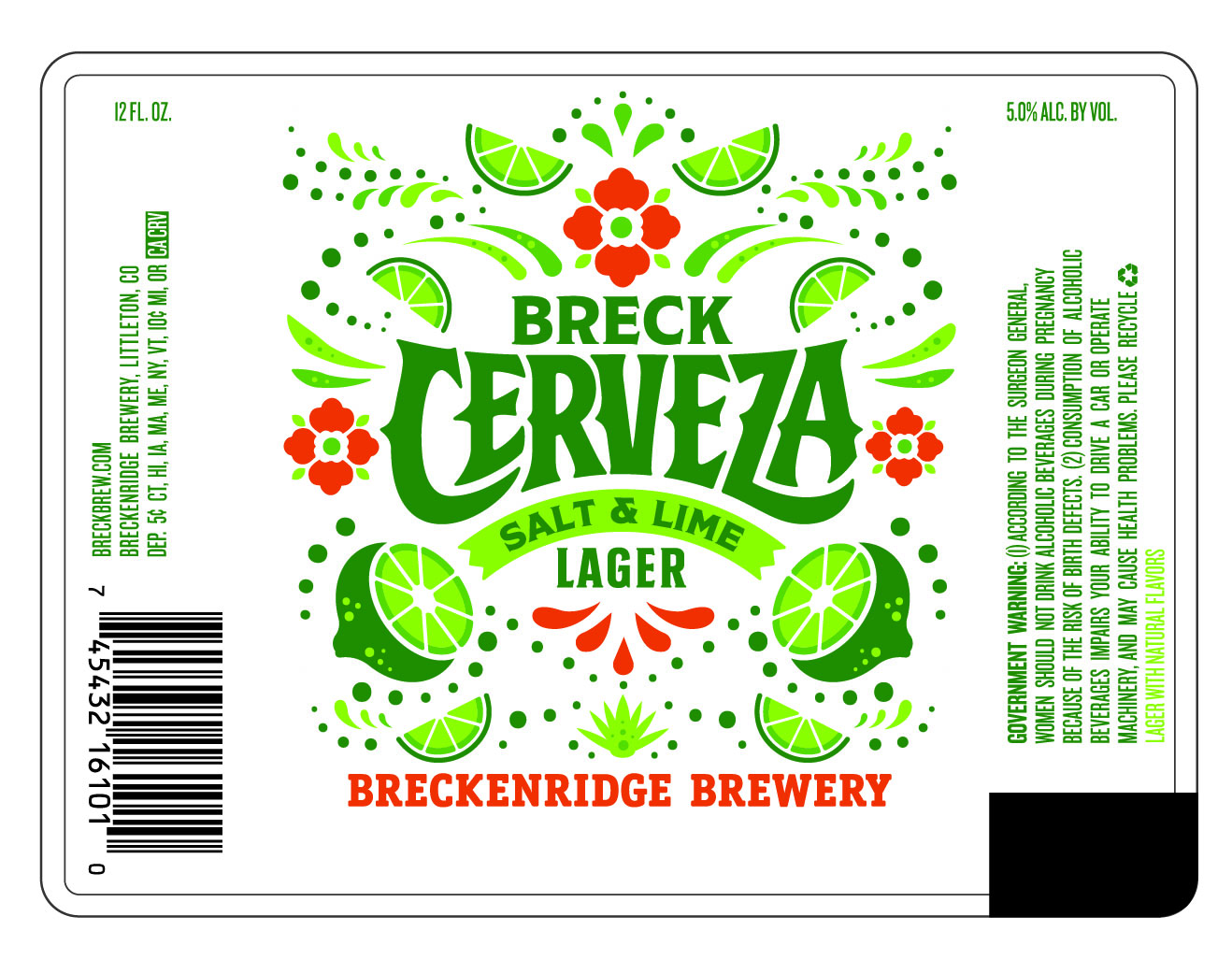 TABC label artwork for Breckenridge Brewery Cerveza