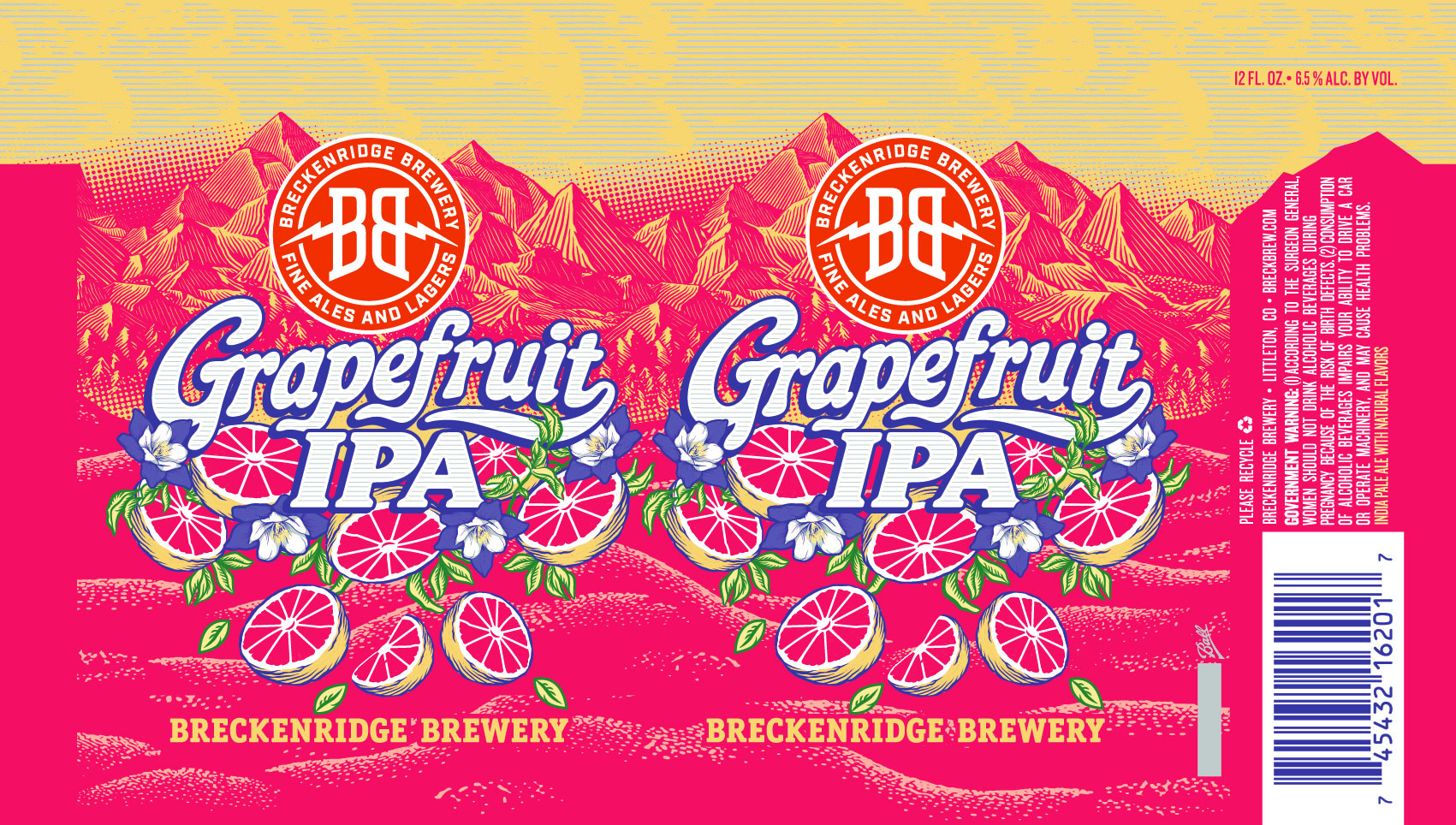 TABC label artwork for Breckenridge Brewery Grapefruit IPA