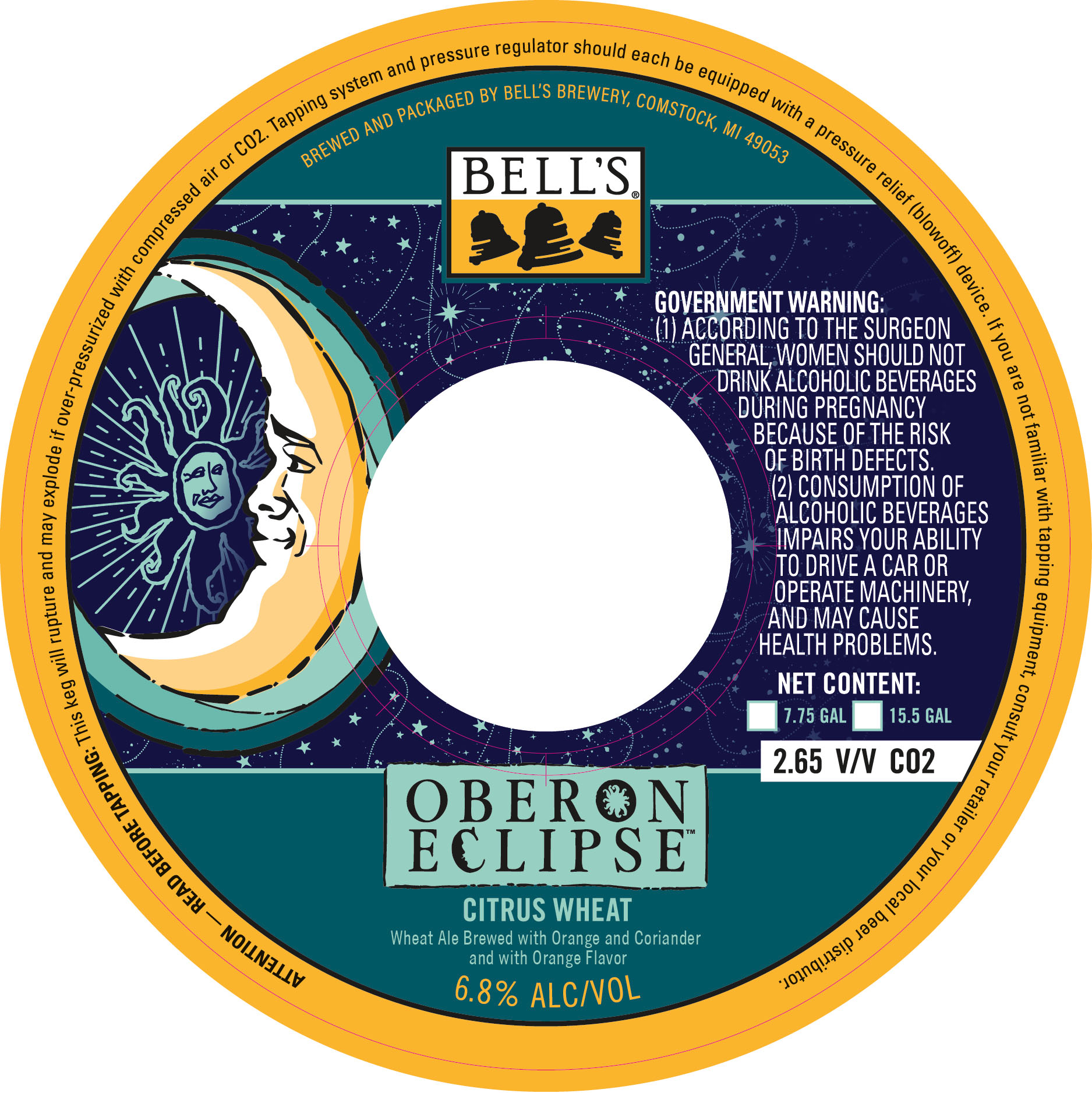 TABC label artwork for BELL'S OBERON ECLIPSE CITRUS WHEAT
