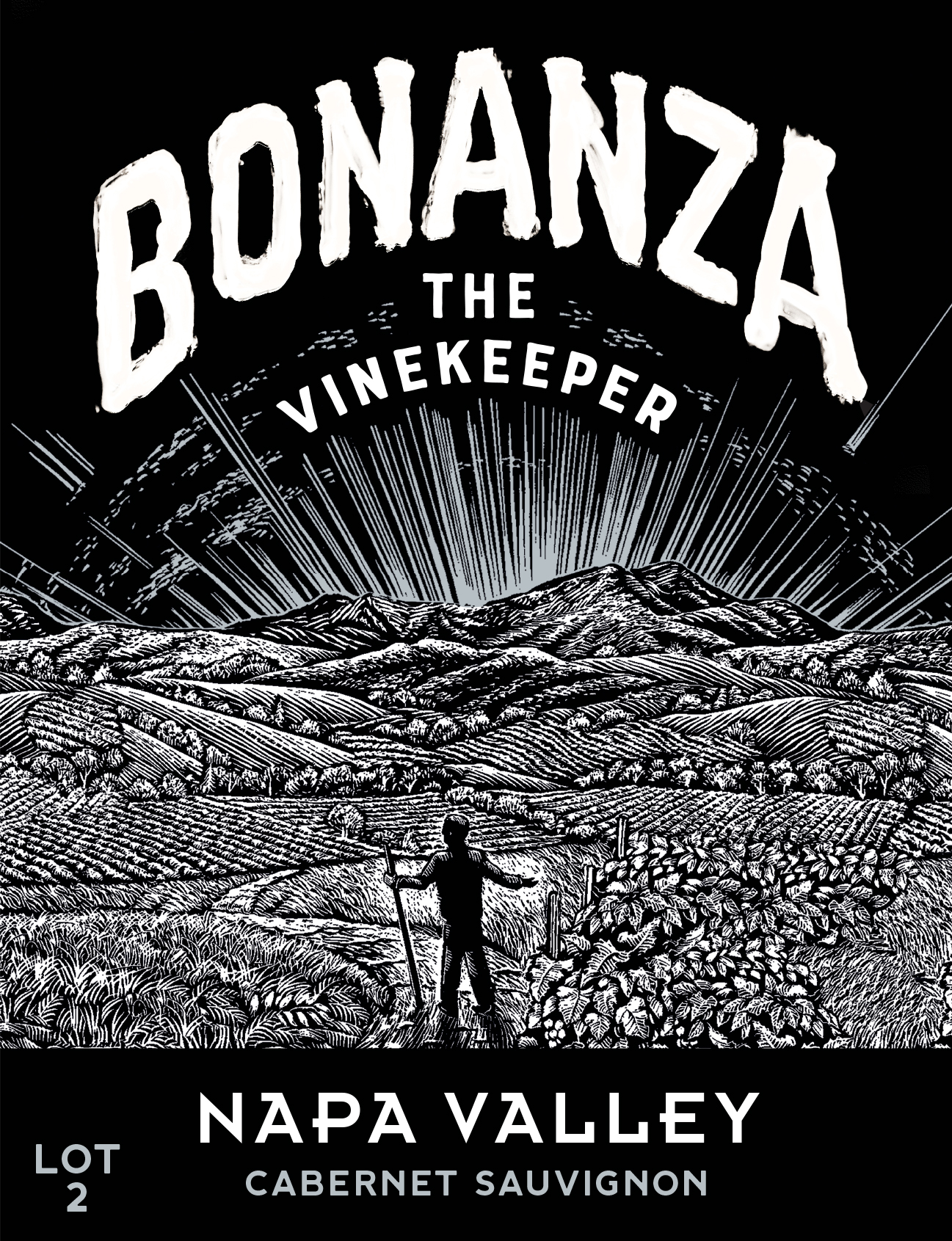 TABC label artwork for BONANZA The Vinekeeper Cellar Select Cabernet Sauvignon Napa Valley