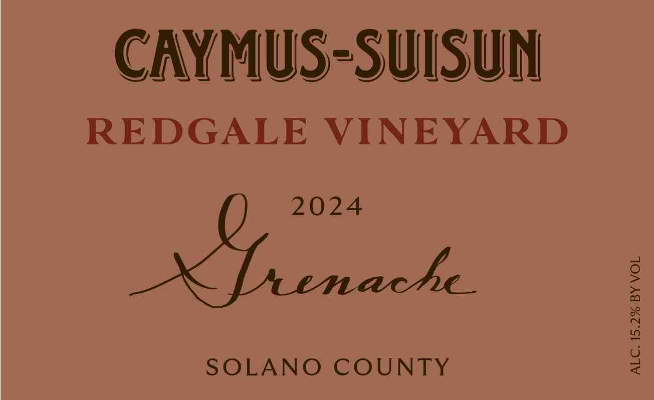 TABC label artwork for CAYMUS-SUISUN Regdale Vineyards Grenache CA-Solano