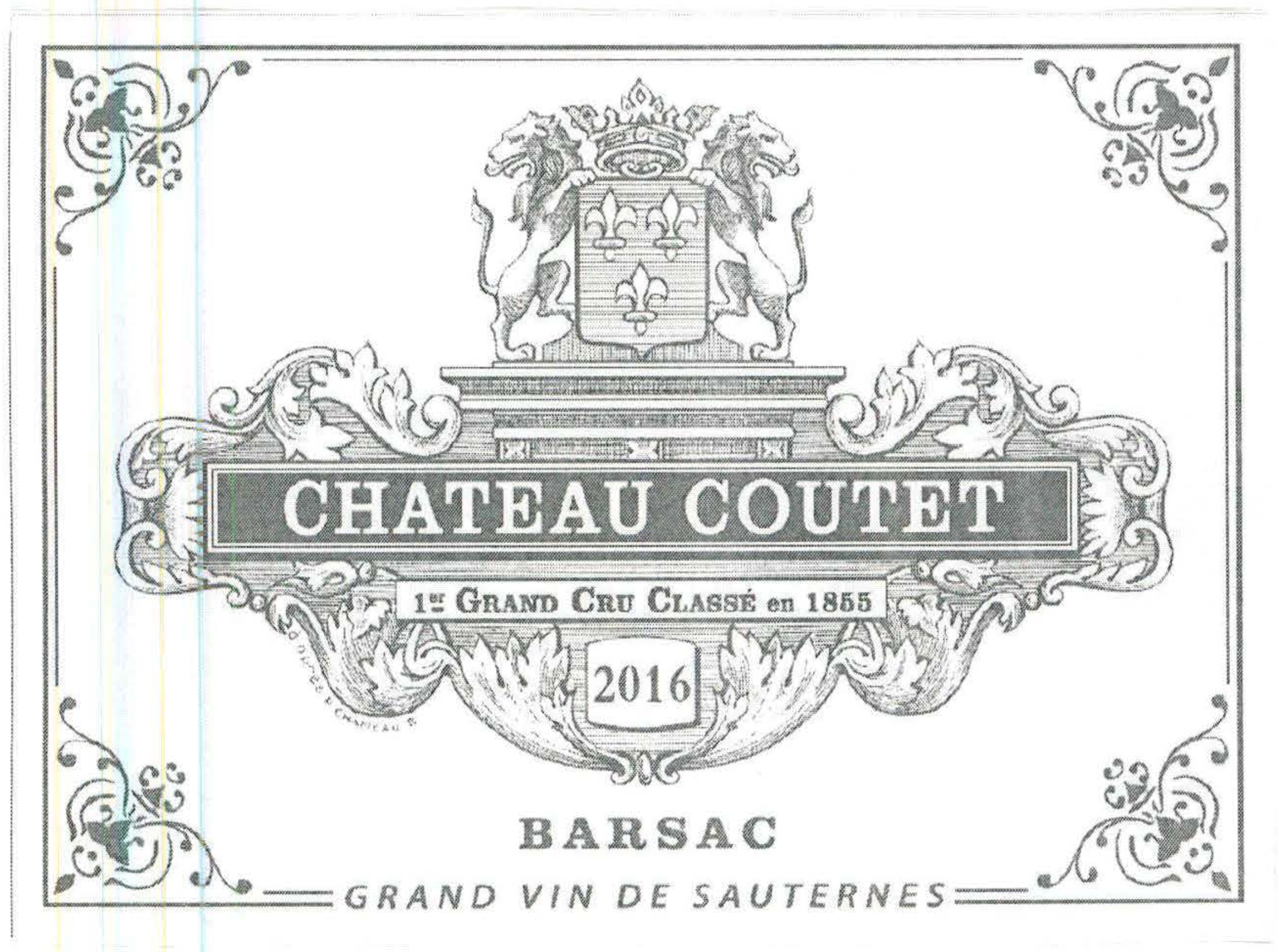 TABC label artwork for CHATEAU COUTET BARSAC