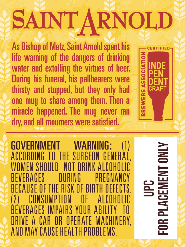 TABC label artwork for Amber Ale