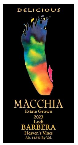 TABC label artwork for Macchia Barbera Delicious Lodi