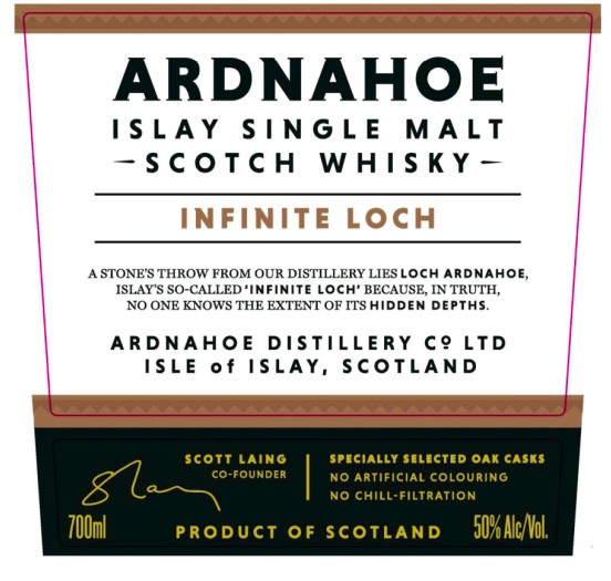 TABC label artwork for Ardnahoe Infinite Loch Single Malt