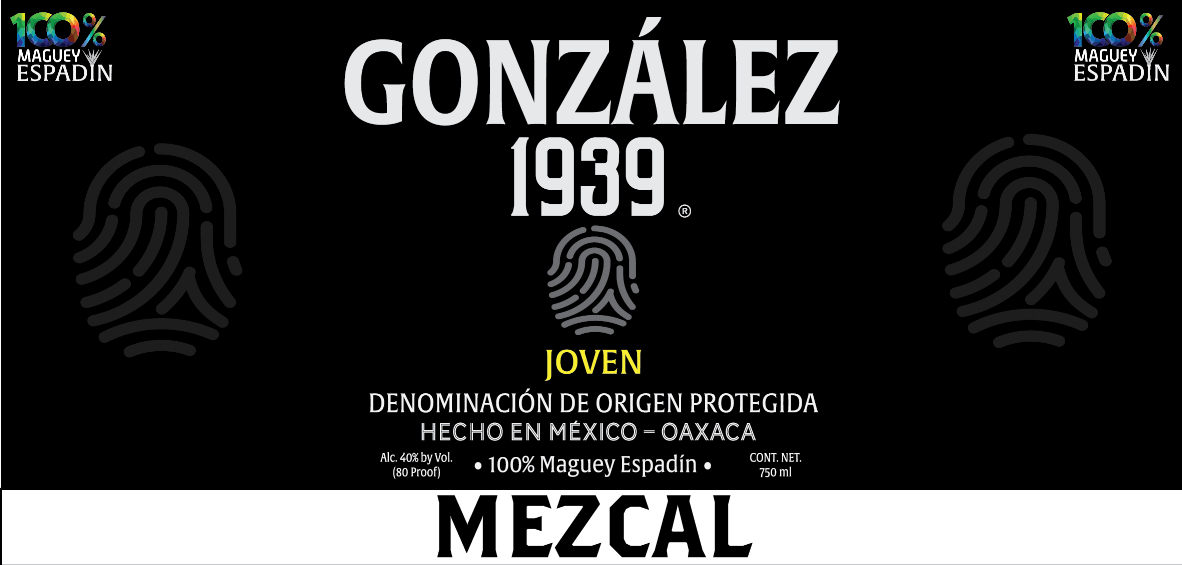 TABC label artwork for Gonzalez 1939 Mezcal