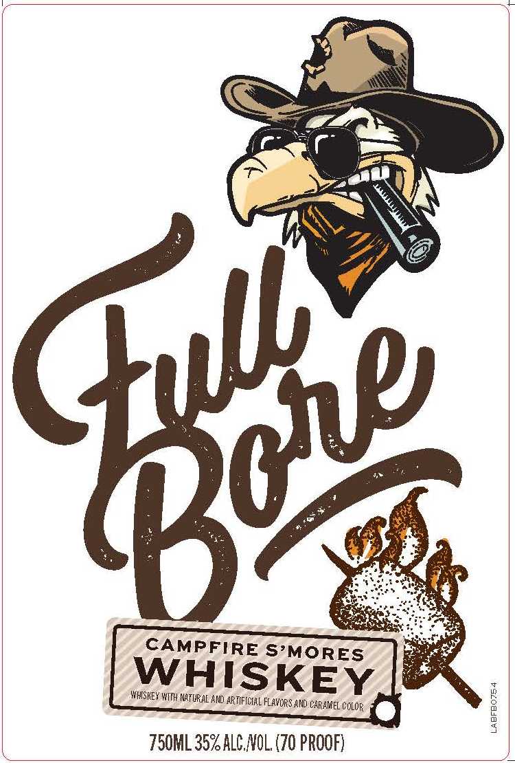 TABC label artwork for Full Bore Campfire S'Mores