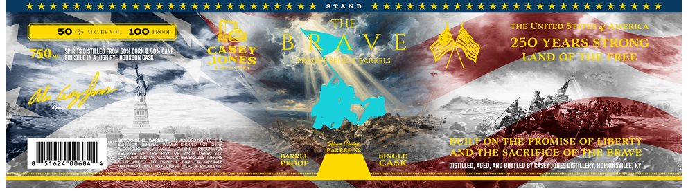 TABC label artwork for CASEY JONES THE BRAVE